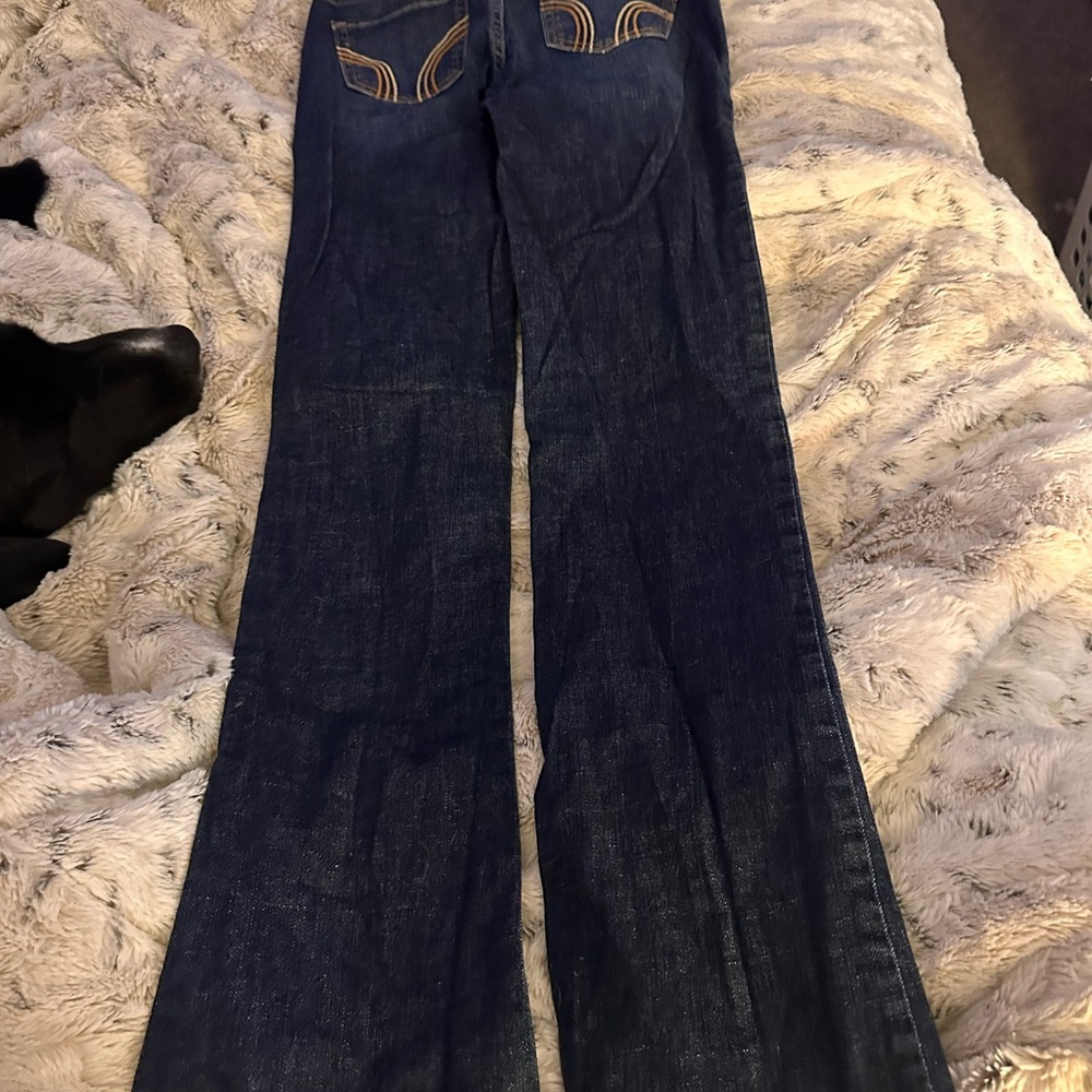 Hollister Blue Flare Wide Leg Jeans